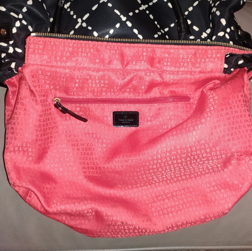 Kate Spade Sew Be It Stevie Lattice Print Shoulder Bag in Black & White - Picture 11 of 16